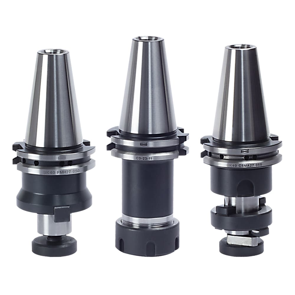 SK face-mill, ER collet, and combi shell-mill tool holders